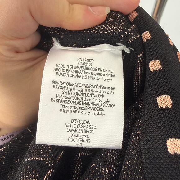 HERVE LEGER BY MAX AZRIA GEOMETRIC PEPLUM MIDI SKIRT - Picture 6 of 6